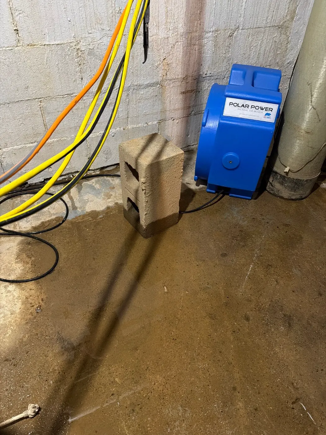 Basement water extraction in Centennial Indiana home